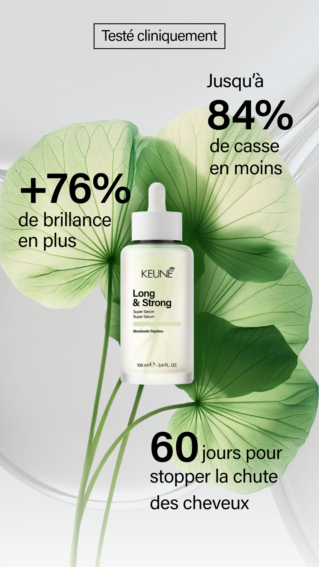 Assurez la fixation et la douceur des cheveux forts avec le revitalisant Keune.