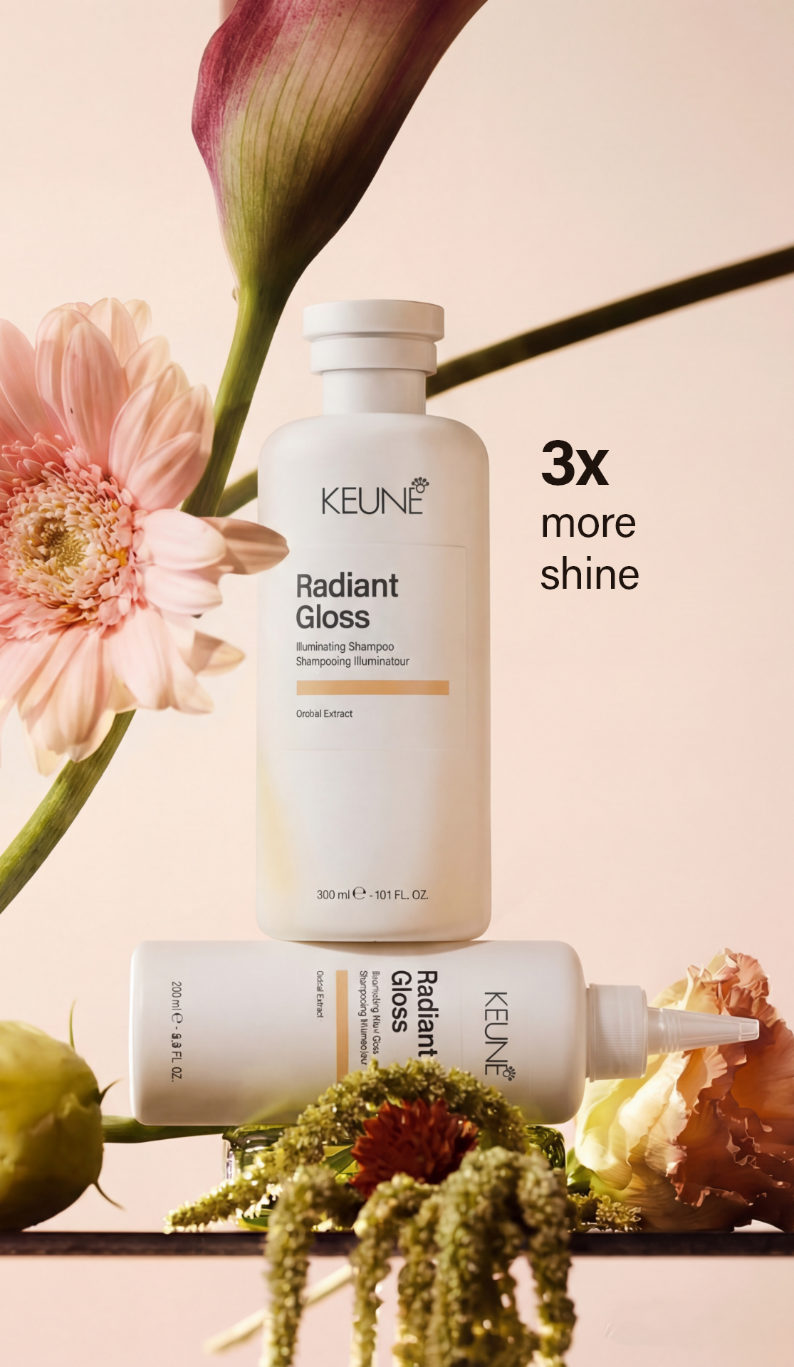 Radiant Gloss Hair Gloss: Perfect hair care for dry, dull hair. Its innovative, lightweight formula leaves your hair fresh, shiny—achieve perfect hair at keune.ch