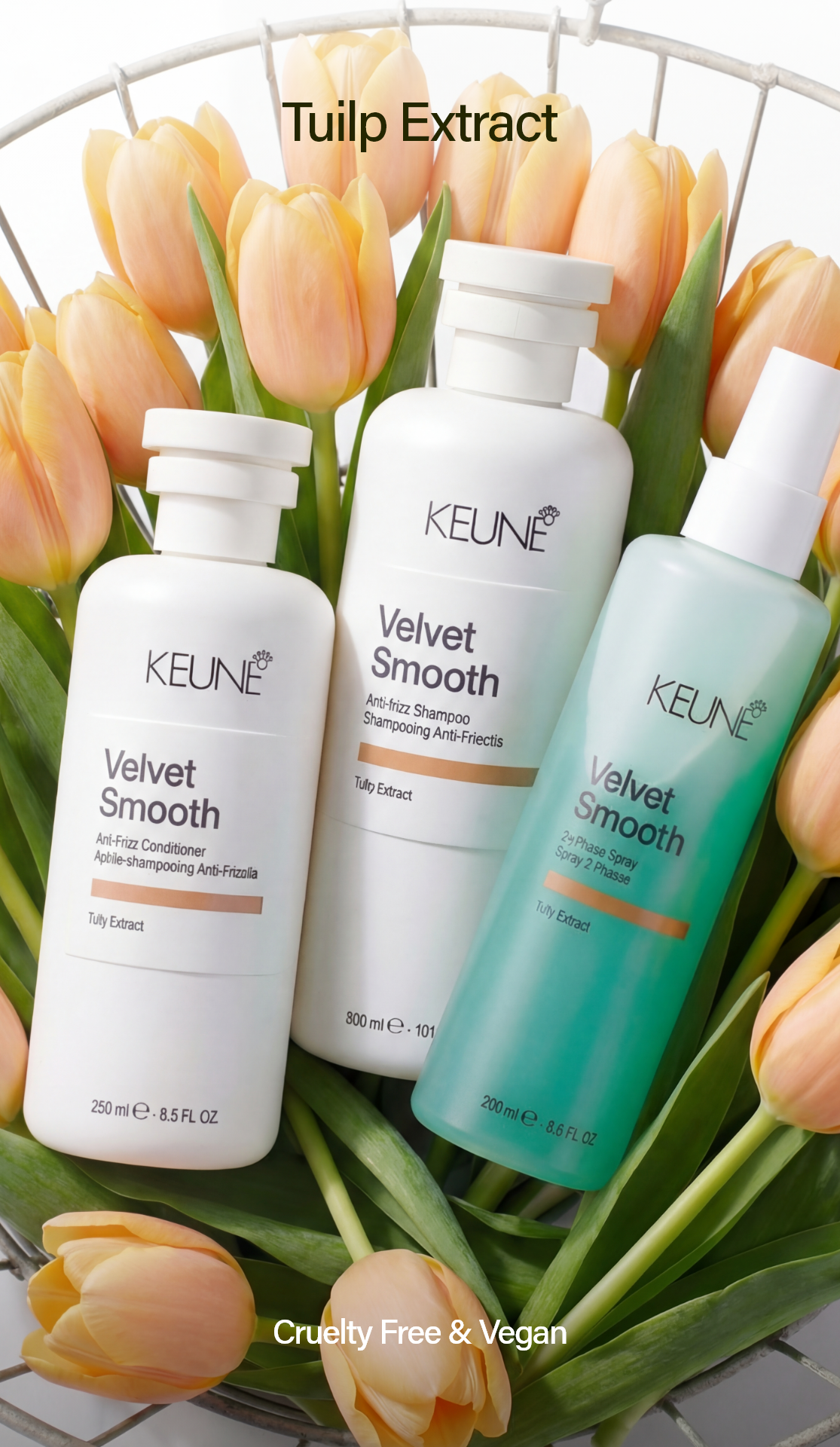 Keune Velvet Smooth Conditioner: Rich in natural antioxidants, this hair product fights frizz and breakage, leaving hair smooth and manageable. 