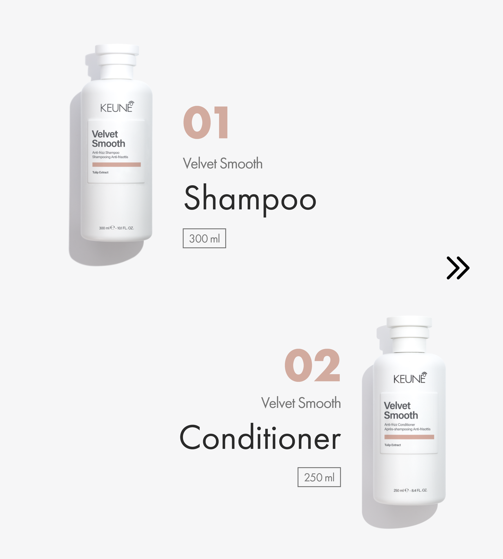 Keune Frizz-Free Pro Set für glattes, seidig weiches Haar. 